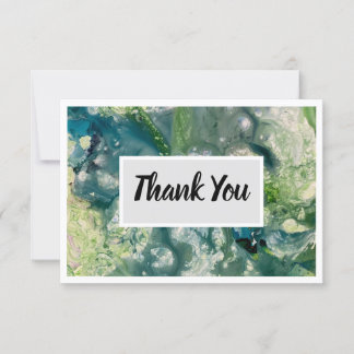 Agradecimiento Gracias tarjeta plana de 3,5" x 5" - Green Multi