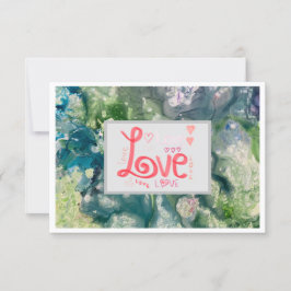 Agradecimiento Gracias Tarjeta plana de amor de 3,5" x 5"