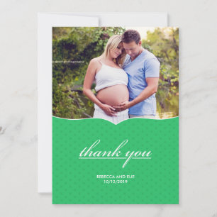 Agradecimiento Gracias tarjeta plana de fotos de Baby Shower
