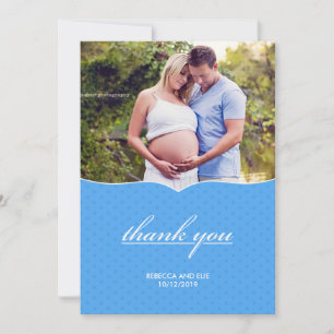 Agradecimiento Gracias tarjeta plana de fotos de Baby Shower