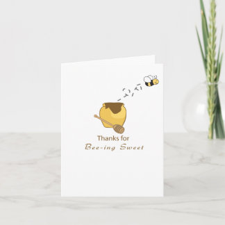 Agradecimiento Gracias usted tarjeta de la abeja