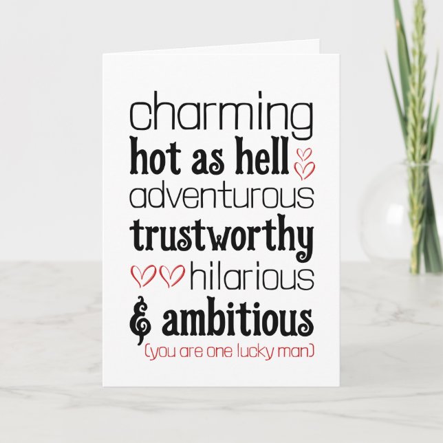 Agradecimiento Graciosa Tarjeta De Amor Día de San Valentín Para  (Anverso)