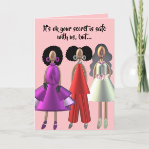 Agradecimiento Graciosa tarjeta de cumpleaños para mujer afroamer