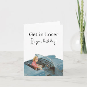 Agradecimiento Graciosa tarjeta de felicitación Birthday Retro