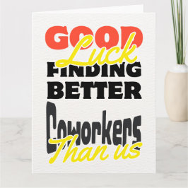 Agradecimiento Graciosa tarjeta de huida de trabajador, cómico gi