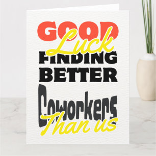 Agradecimiento Graciosa tarjeta de huida de trabajador, cómico gi