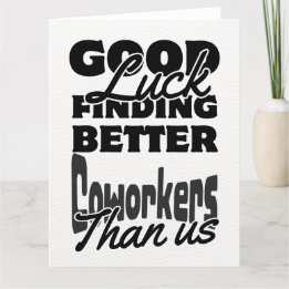 Agradecimiento Graciosa tarjeta de huida de trabajador, cómico gi