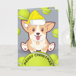 Agradecimiento Graciosa tarjeta de navidad de merry - Perro con b