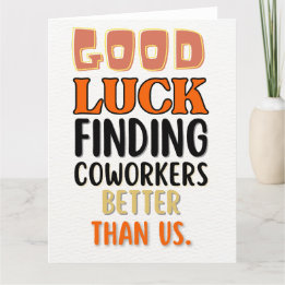 Agradecimiento Graciosa tarjeta de salida para hombres mujeres, c