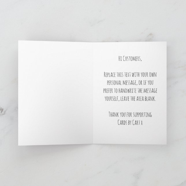 Agradecimiento Graciosa Tarjeta De Saludo De Cumpleaños Personali (Interior)