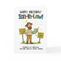 Graciosa tarjeta de yerno - Mapa de supervivencia 