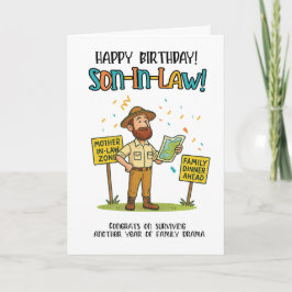 Agradecimiento Graciosa tarjeta de yerno - Mapa de supervivencia 