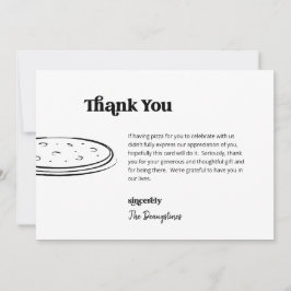 Agradecimiento Gracioso Boda De Pizza Gratis Tarjeta De Agradecim