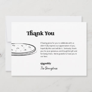 Agradecimiento Gracioso Boda De Pizza Gratis Tarjeta De Agradecim