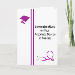 Agradecimiento Grado asociado en tarjeta blanca de Enfermería