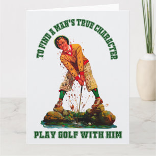 Agradecimiento Gran tarjeta de golf de un verdadero personaje