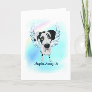 Agradecimiento Gran tarjeta de Mascota de perdida Dane Angel Dog