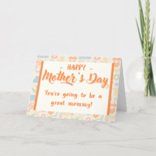 Agradecimiento Gran tarjeta del día de la futura mamá