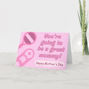 Agradecimiento Gran tarjeta del día de la futura mamá