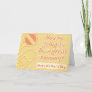 Agradecimiento Gran tarjeta del día de la futura mamá
