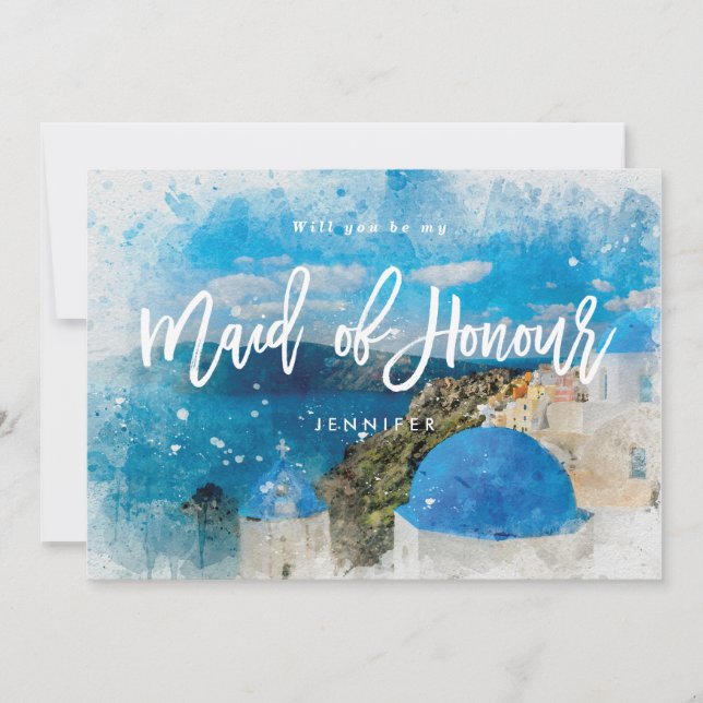 Agradecimiento Grecia será mi tarjeta de proposición de honor (Anverso)