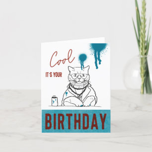 Agradecimiento Guay es tu tarjeta de gato de cumpleaños