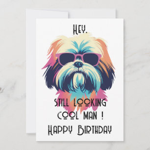 Agradecimiento Guay Summer Shih Tzu Happy tarjeta de B-day
