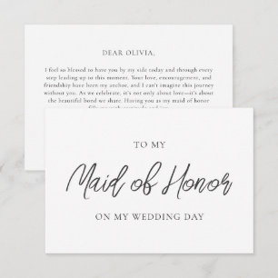 Agradecimiento Guión simple moderno para la tarjeta de boda de mi