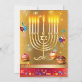 Agradecimiento Hanukkah Hermosa tarjeta de felicitación para fest