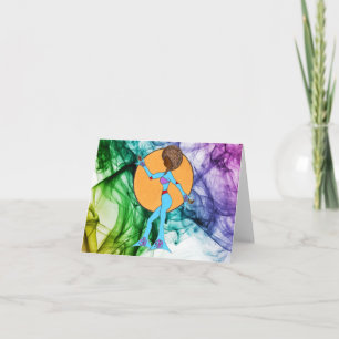 Agradecimiento HAPPY DANCE Color Splash Blank Gracias Tarjeta De 