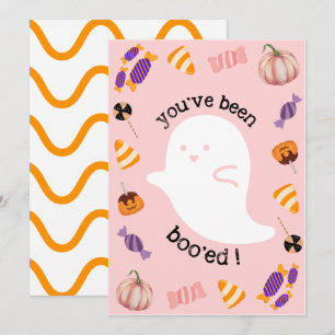 Agradecimiento Has sido la tarjeta de Halloween rosa de Boo'ed