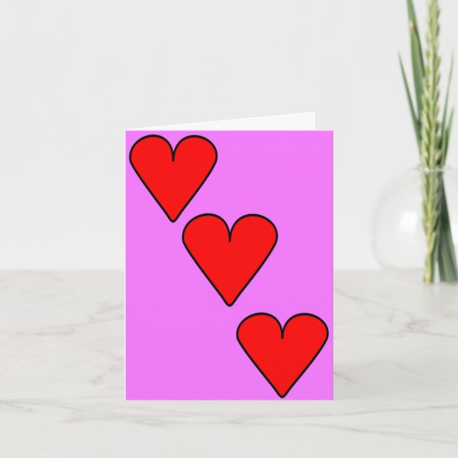 Agradecimiento Heart Steps tarjeta de San Valentín (Anverso)