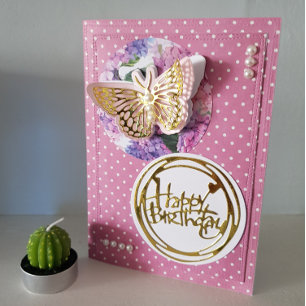 Agradecimiento Hermosa tarjeta de cumpleaños, para amigos y famil