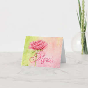 Agradecimiento Hermosa tarjeta de felicitación en blanco de graci