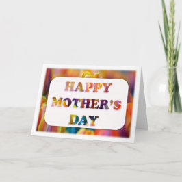 Agradecimiento Hermosa tarjeta multicolor para el día de la madre