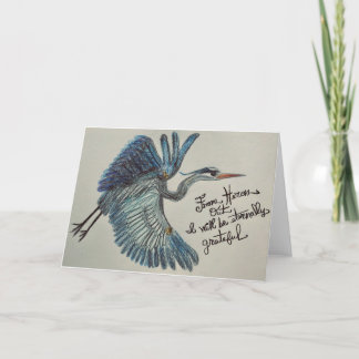 Agradecimiento Heron Bird es eternamente agradecida Tarjeta de ag