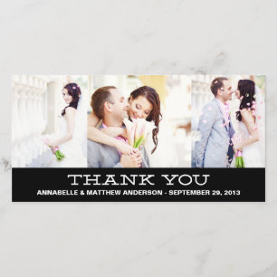 AGRADECIMIENTO HIPSTER COLLAGE   BODA GRACIAS TARJETA DE FOTO
