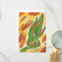 Hoja de otoño Gracias tarjeta