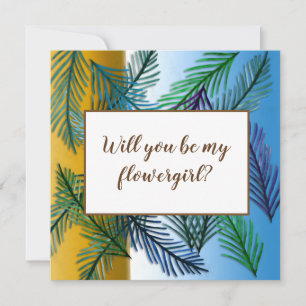 Agradecimiento Hojas tropicales, ¿Serás mi tarjeta de dama de ho