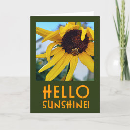 Agradecimiento Hola Sunshine! tarjeta de saludo en blanco