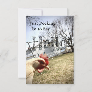 Agradecimiento "¡Hola!" Tarjeta de pollo