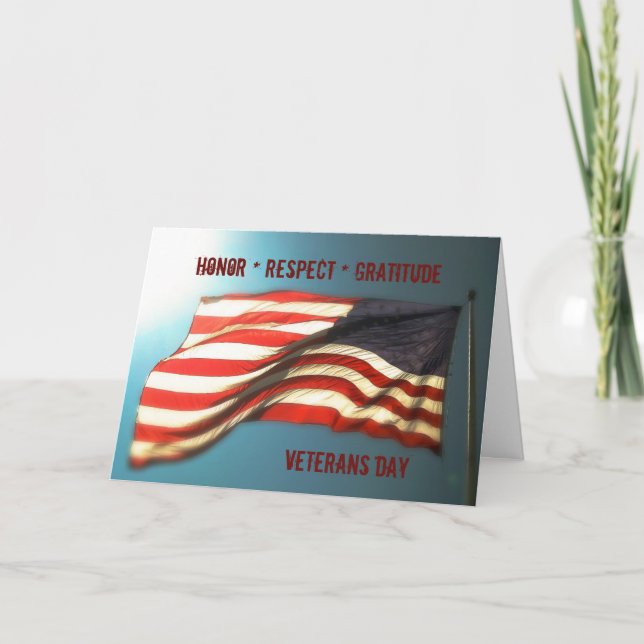 Agradecimiento Honor Respect Gratitude - Tarjeta de agradecimient (Anverso)