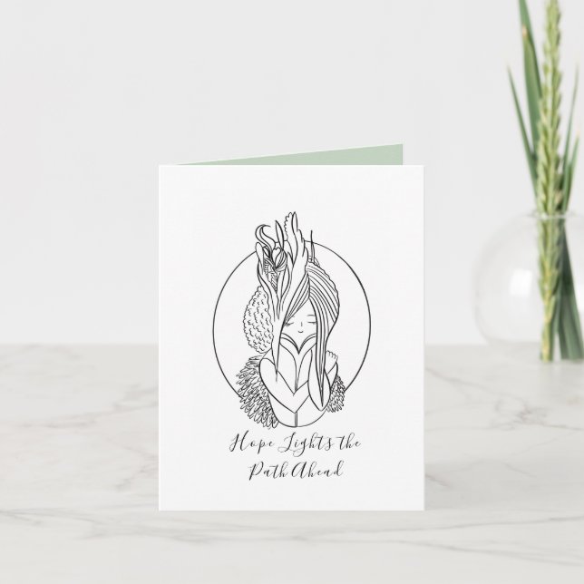 Agradecimiento Hope Ilustra el camino hacia la tarjeta de felicit (Anverso)