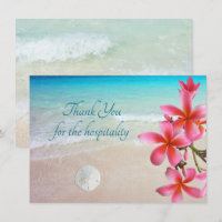 Hospitalidad Gracias Tarjeta Escenario De Playa Tr