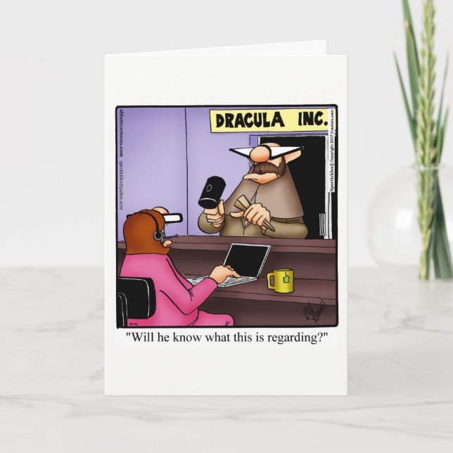 Agradecimiento Humor de Secretario Humor Tarjeta de felicitaciónE (Anverso)