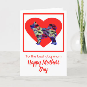 Agradecimiento Husky Siberian Dog Red Heart Tarjeta del Día de la