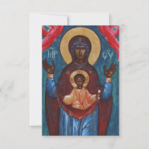 Icono de la Señal Tarjeta Santa Bizantina | Ave Ma