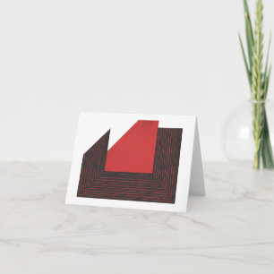 Agradecimiento Impresión abstracta en rojo y negro - Tarjeta de a