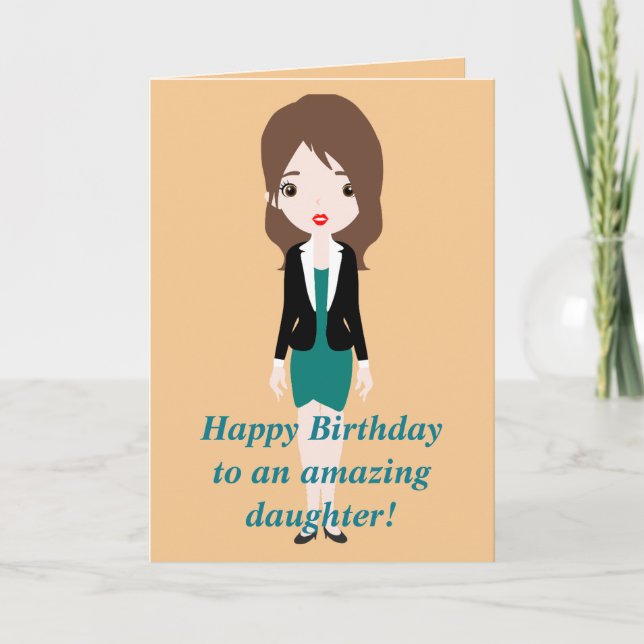 AGRADECIMIENTO INCREÍBLE TARJETA DE CUMPLEAÑOS DE HIJA (Anverso)