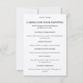 Agradecimiento Inserción de tarjeta de asistencia para pintura de